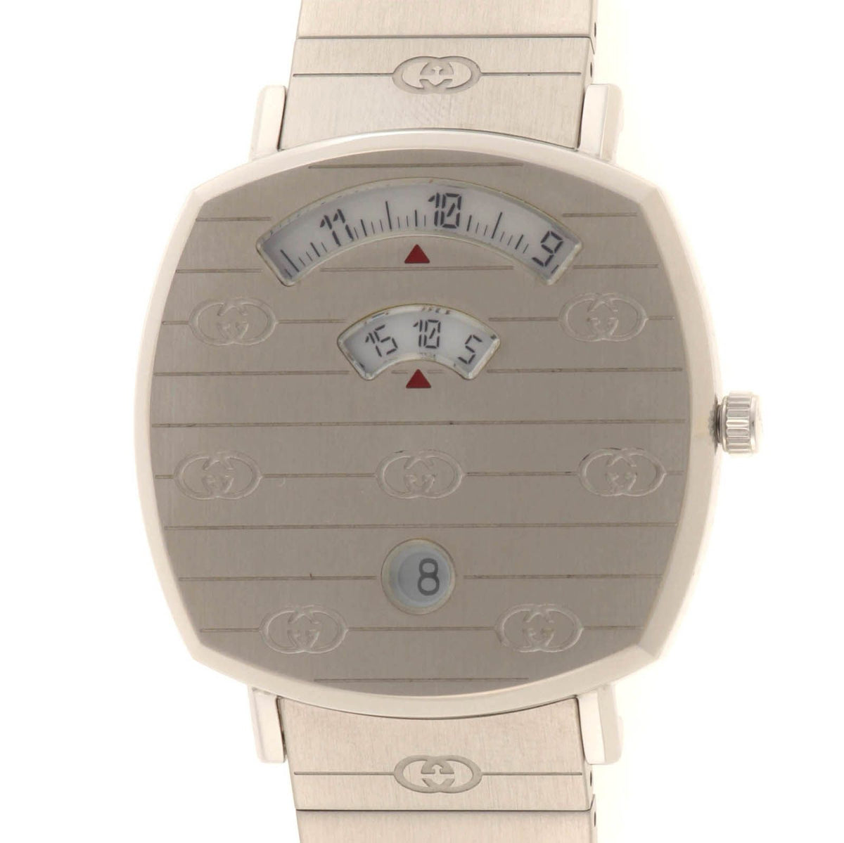 Gucci Grip 157.4 Watch Stainless Steel White Silver