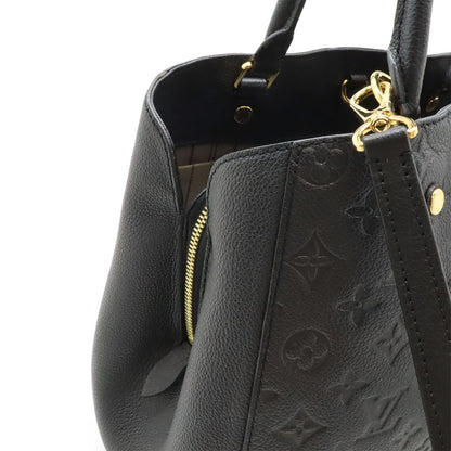 Louis Vuitton Monogram Empreinte Montaigne MM 2-Way Shoulder Bag Noir Black — view 7