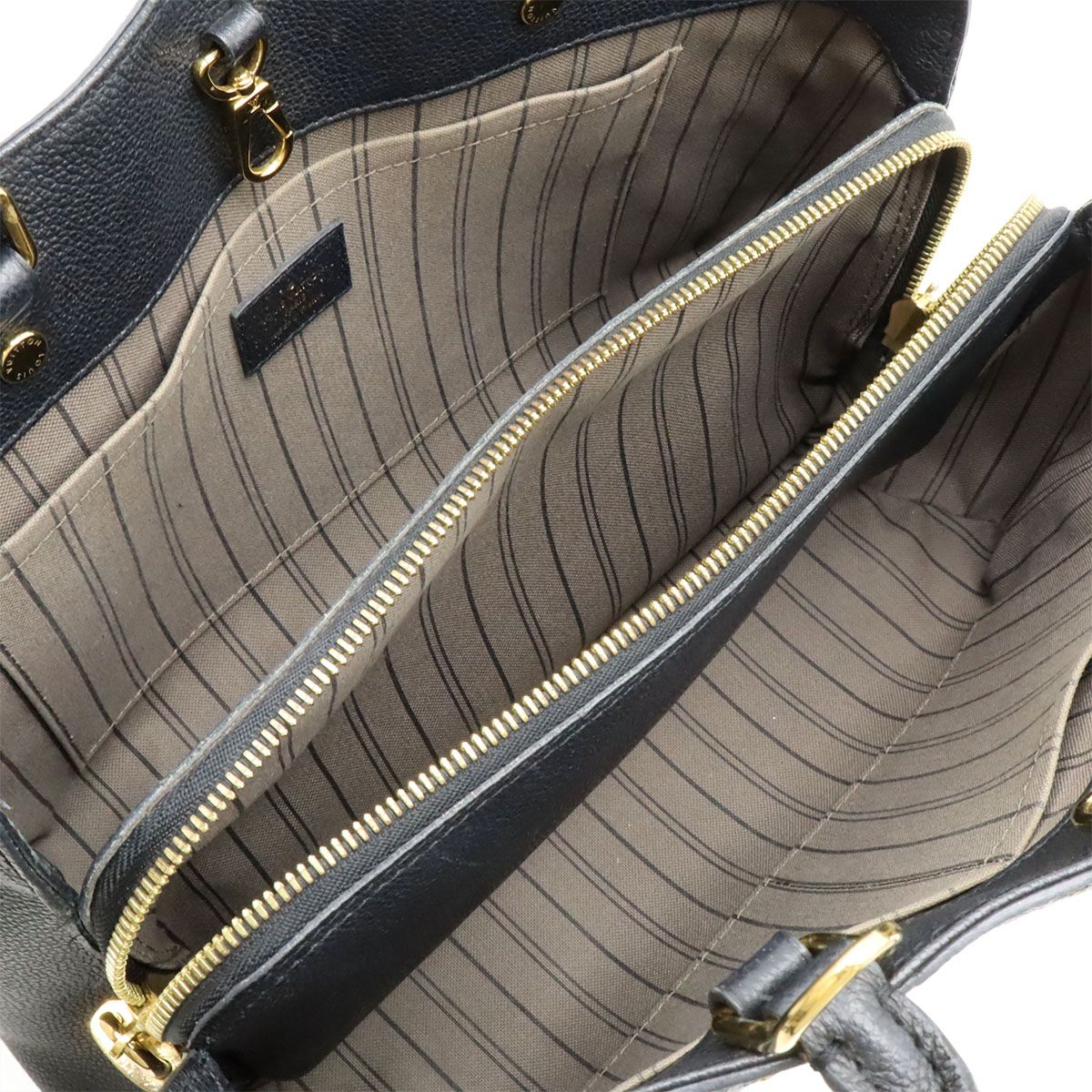 Louis Vuitton Monogram Empreinte Montaigne MM 2-Way Shoulder Bag Noir Black — view 6