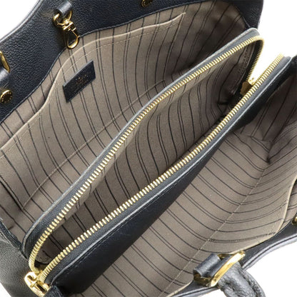 Louis Vuitton Monogram Empreinte Montaigne MM 2-Way Shoulder Bag Noir Black — view 6