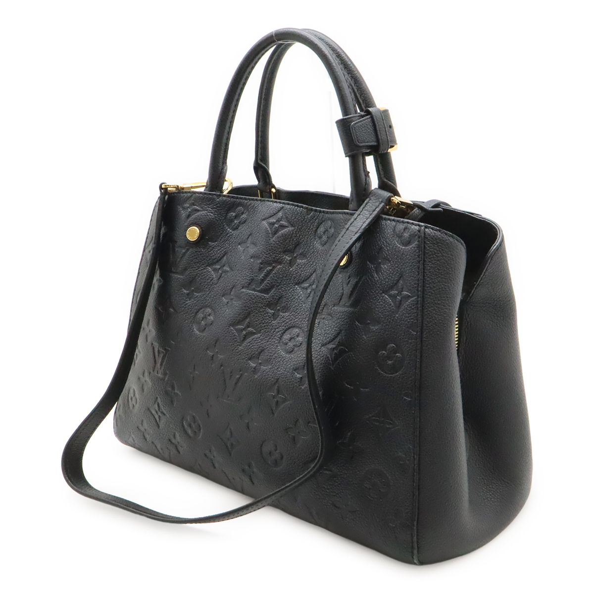 Louis Vuitton Monogram Empreinte Montaigne MM 2-Way Shoulder Bag Noir Black — view 2