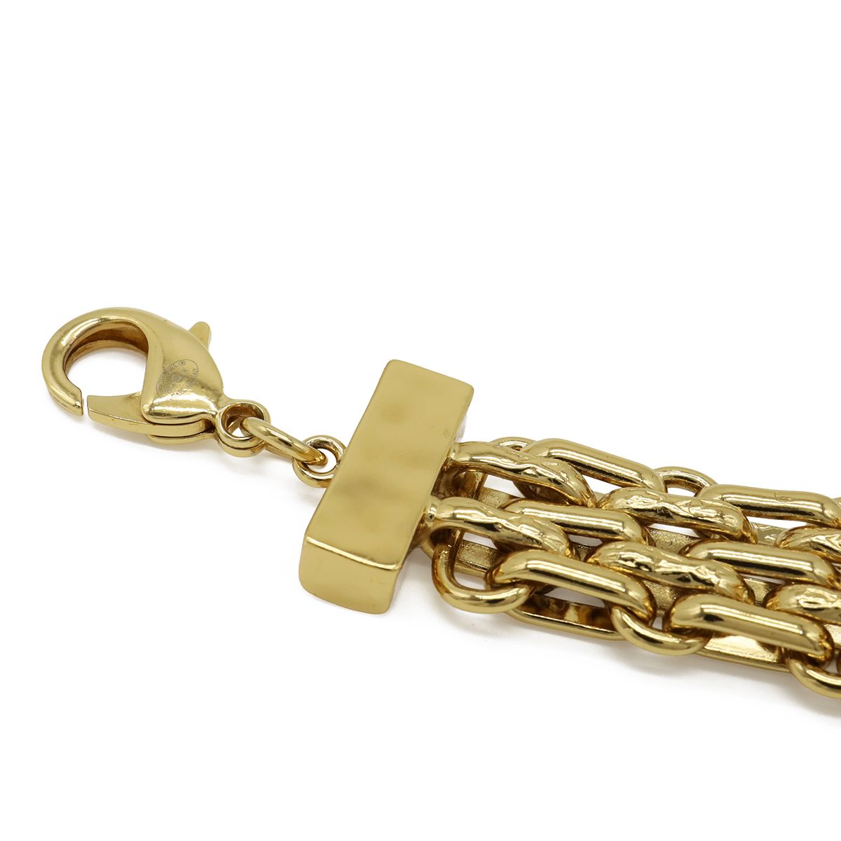Chanel Quilted CC Logo Chain Bracelet Bag Motif Gold Plated — view 4
