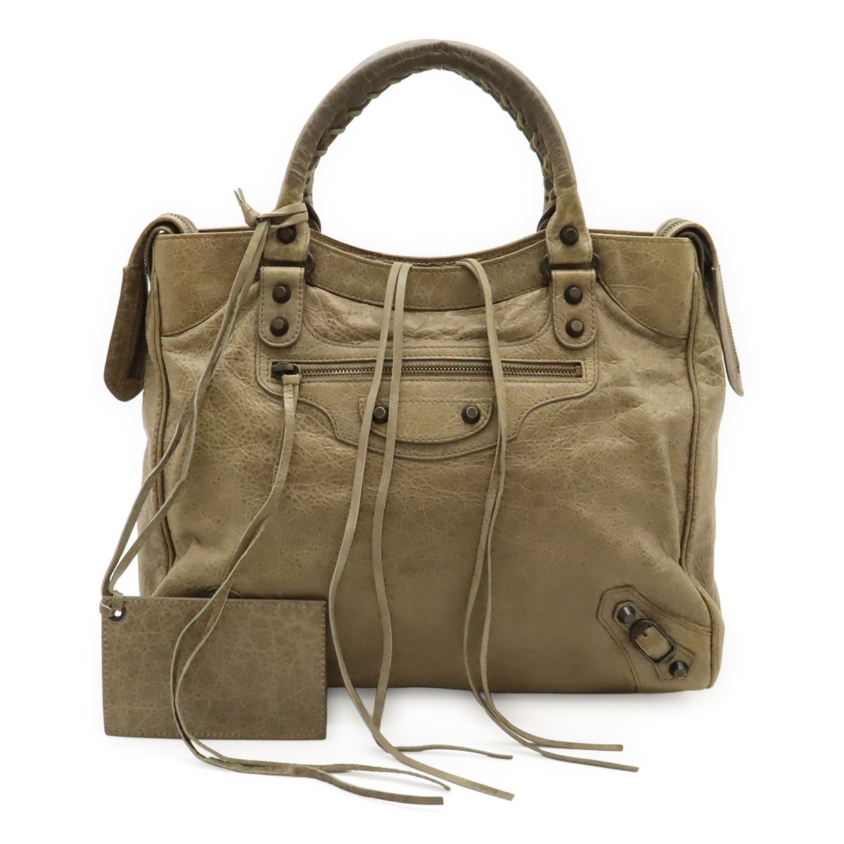 Balenciaga Classic Velo Tote Bag Leather Beige with Mirror Shop