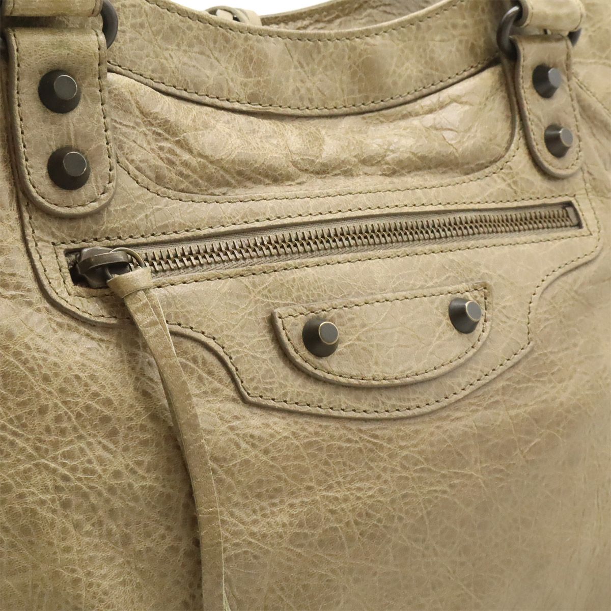 Balenciaga Classic Velo Tote Bag Leather Beige with Mirror Shop — view 8