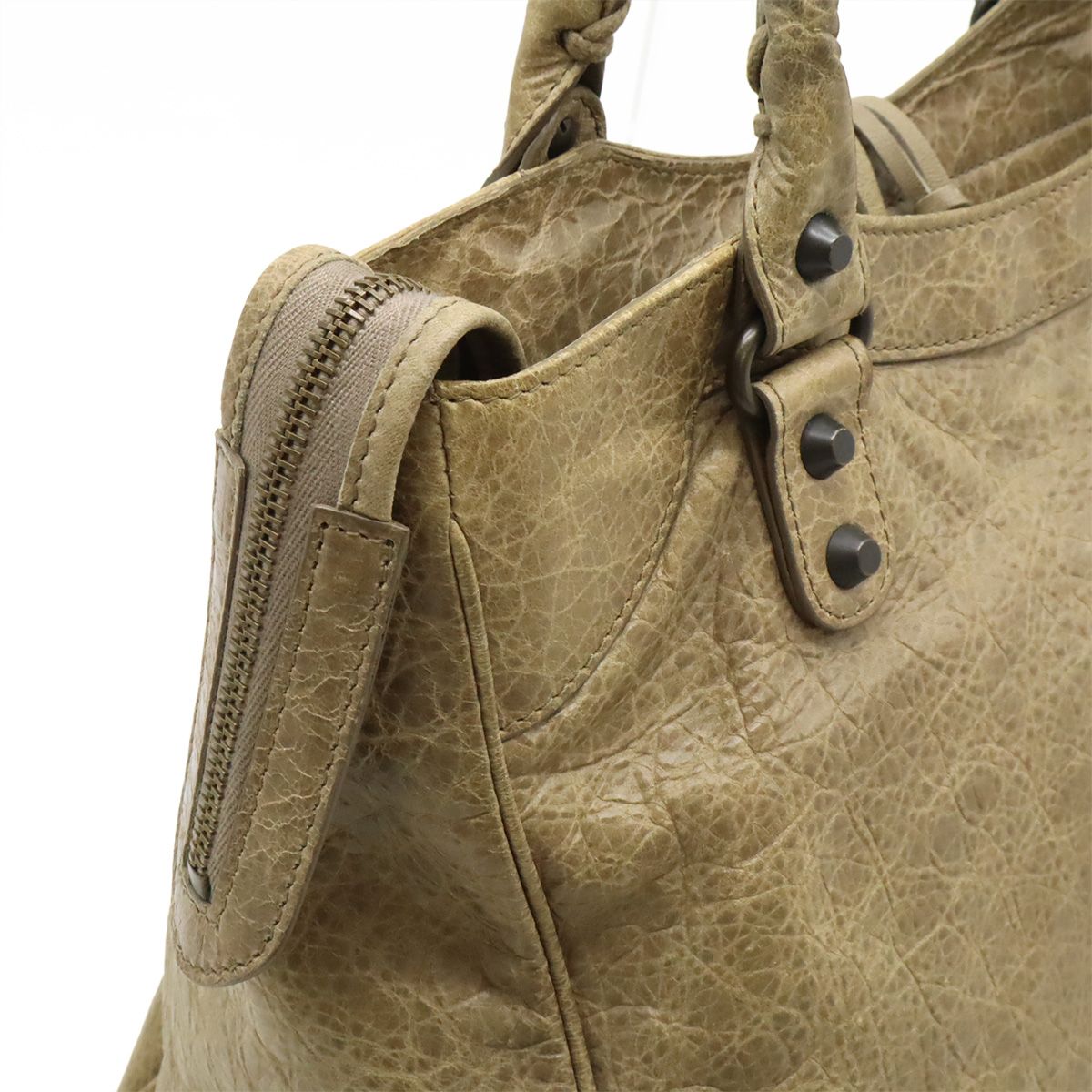 Balenciaga Classic Velo Tote Bag Leather Beige with Mirror Shop — view 7
