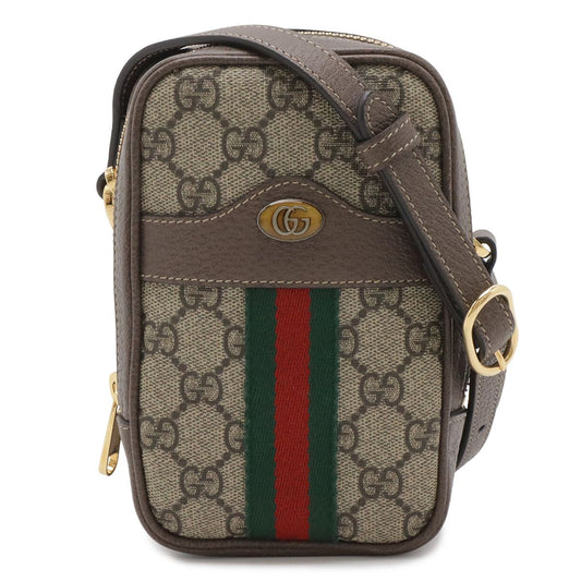 Gucci Ophidia GG Supreme Sherry Line Shoulder Bag Pochette Crossbody Beige