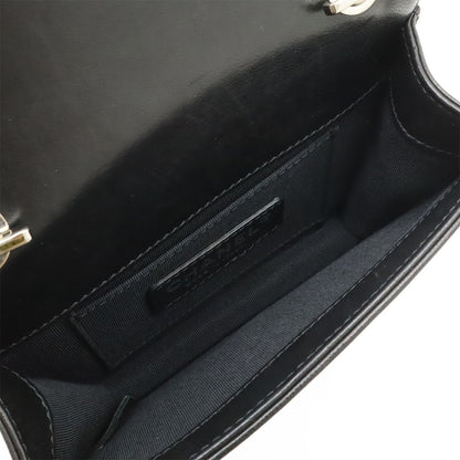 Chanel Lego Boy Plastic CC Logo Border Chain Shoulder Bag Pochette Leather — view 7