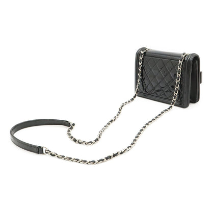 Chanel Lego Boy Plastic CC Logo Border Chain Shoulder Bag Pochette Leather — view 2