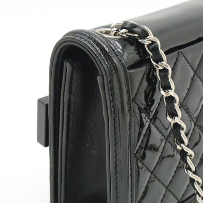 Chanel Lego Boy Plastic CC Logo Border Chain Shoulder Bag Pochette Leather — view 4