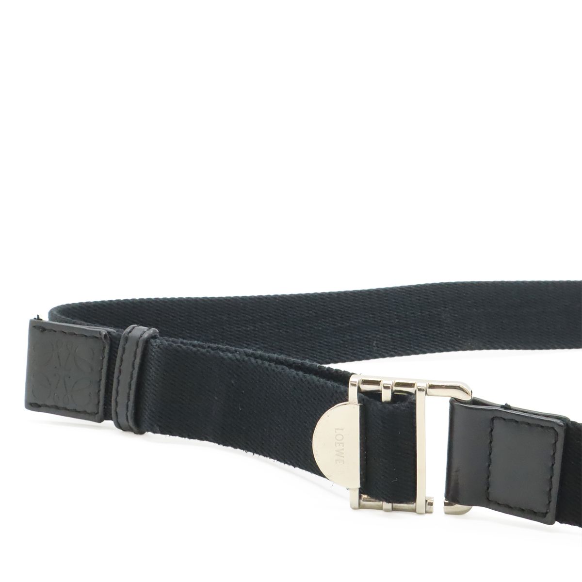 Loewe Anagram Military Bum Bag Crossbody Leather Black Silver — view 5