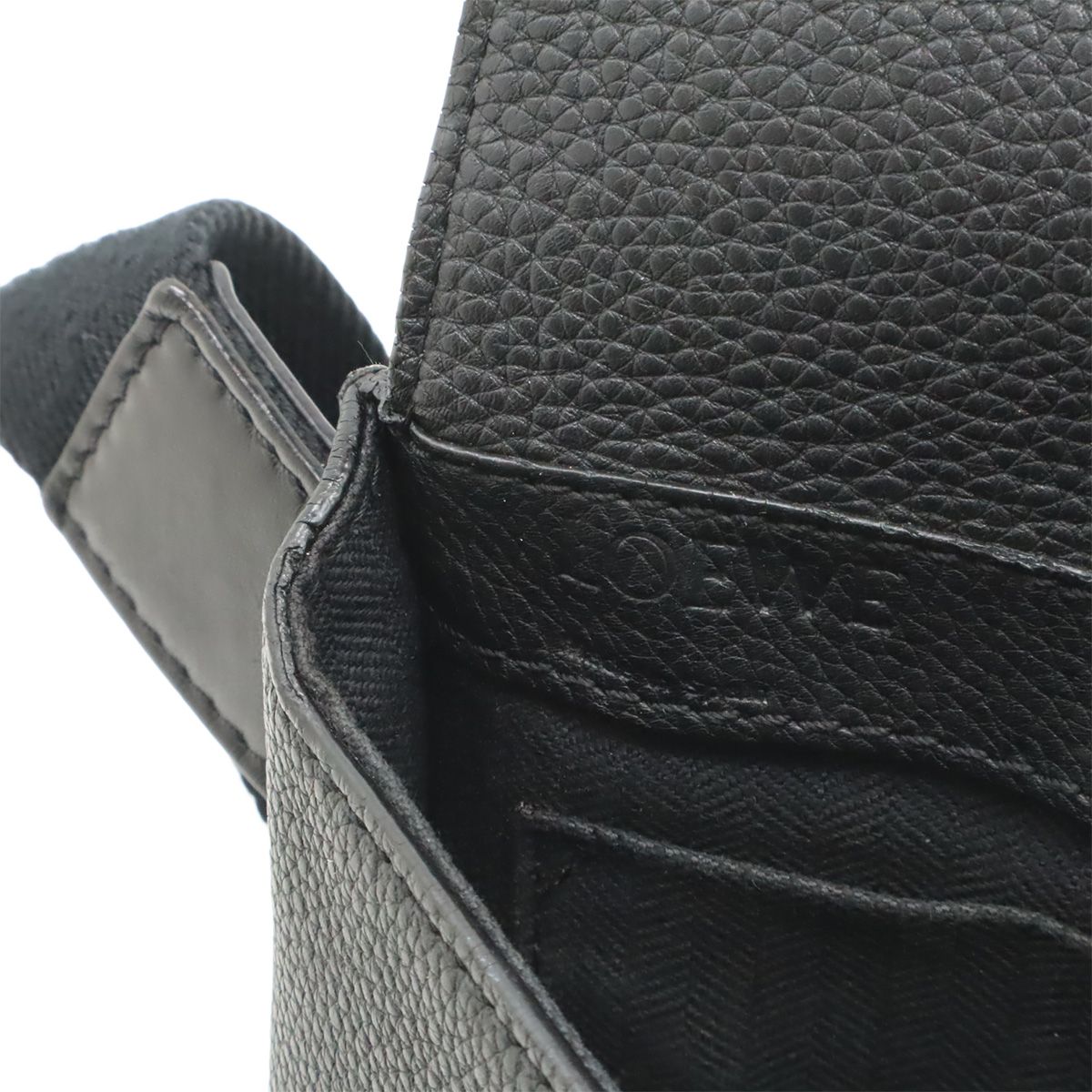 Loewe Anagram Military Bum Bag Crossbody Leather Black Silver — view 8