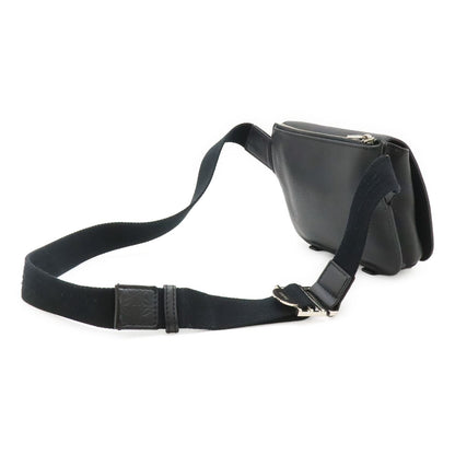 Loewe Anagram Military Bum Bag Crossbody Leather Black Silver — view 2