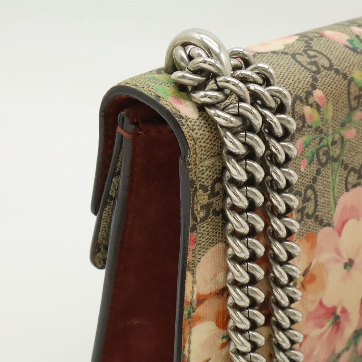 Gucci Dionysus GG Blooms Mini Bag Chain Tiger Head Beige Pink Multi — view 4