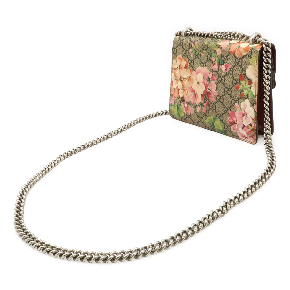Gucci Dionysus GG Blooms Mini Bag Chain Tiger Head Beige Pink Multi — view 2