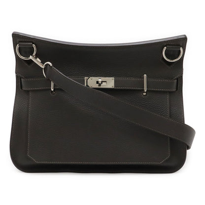 Hermes Jypsiere 34 Shoulder Bag Crossbody Togo Leather Gray