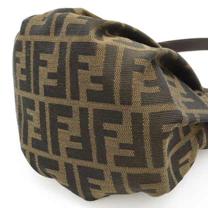 Fendi Zucca Pattern FF Motif Mini Bag Canvas Leather Brown Black — view 3