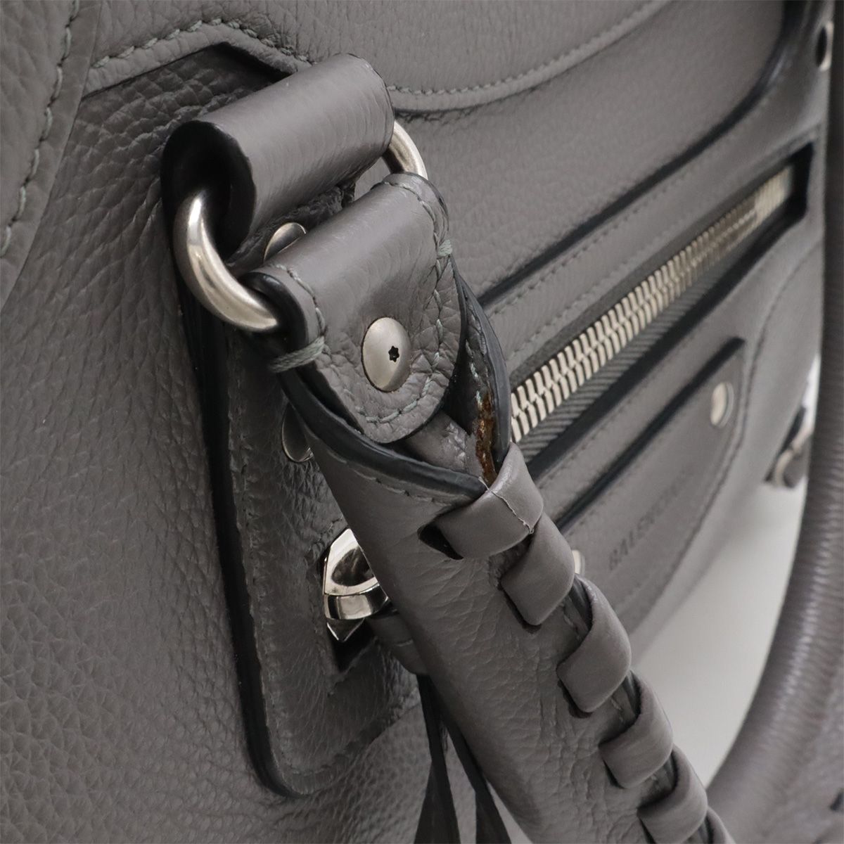 Balenciaga Neoclassic City Medium Tote 2-Way Shoulder Bag Leather Gray Silver — view 6