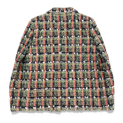 Chanel Cd7 Line Sequin Blend Tweed Jacket CC Logo Button 34 — view 3