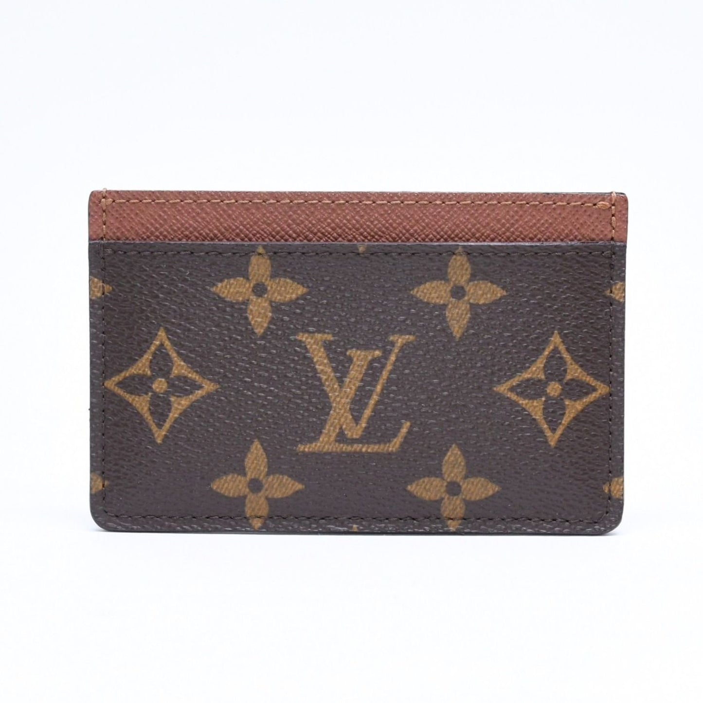 Louis Vuitton Porte Cartes Simple Card Case Monogram Canvas Brown — view 2