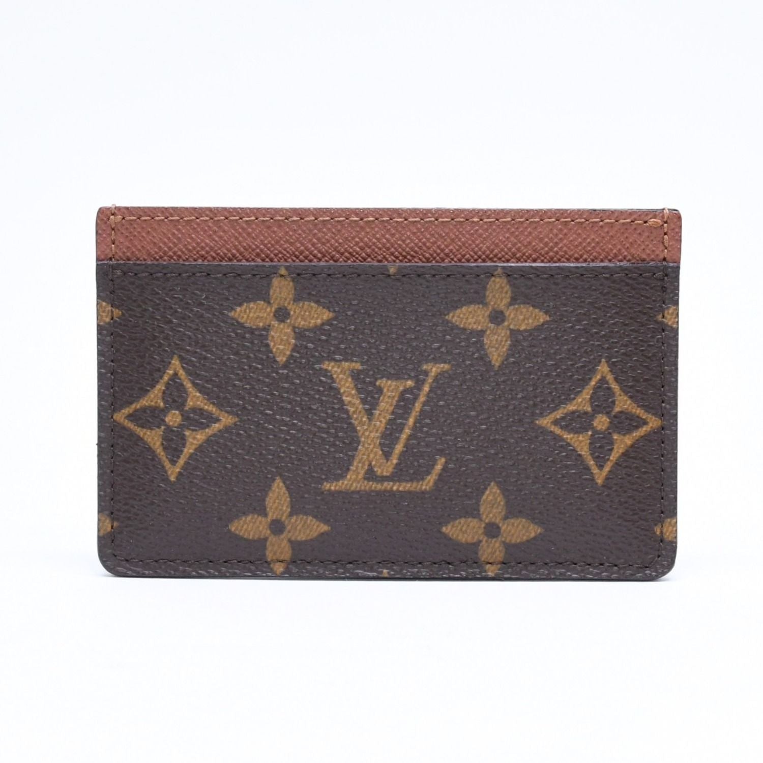 Louis Vuitton Porte Cartes Simple Card Case Monogram Canvas Brown — view 2