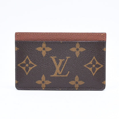 Louis Vuitton Porte Cartes Simple Card Case Monogram Canvas Brown — view 2