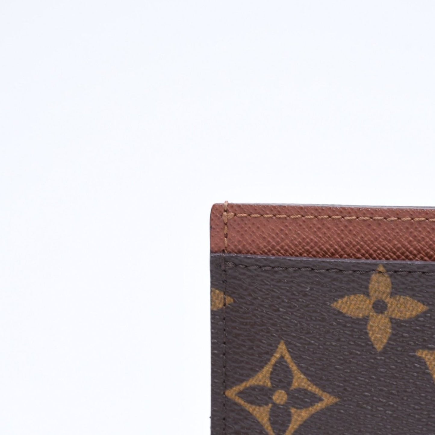 Louis Vuitton Porte Cartes Simple Card Case Monogram Canvas Brown — view 6