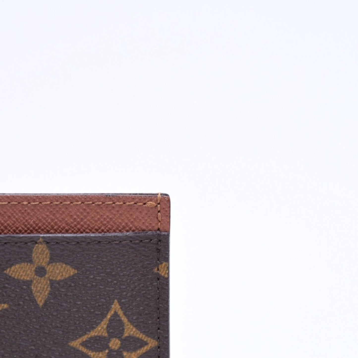 Louis Vuitton Porte Cartes Simple Card Case Monogram Canvas Brown — view 4