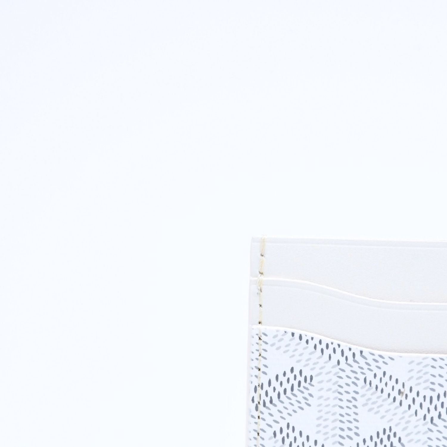 Goyard Saint Sulpice Card Case White Vauzel Calfskin — view 7