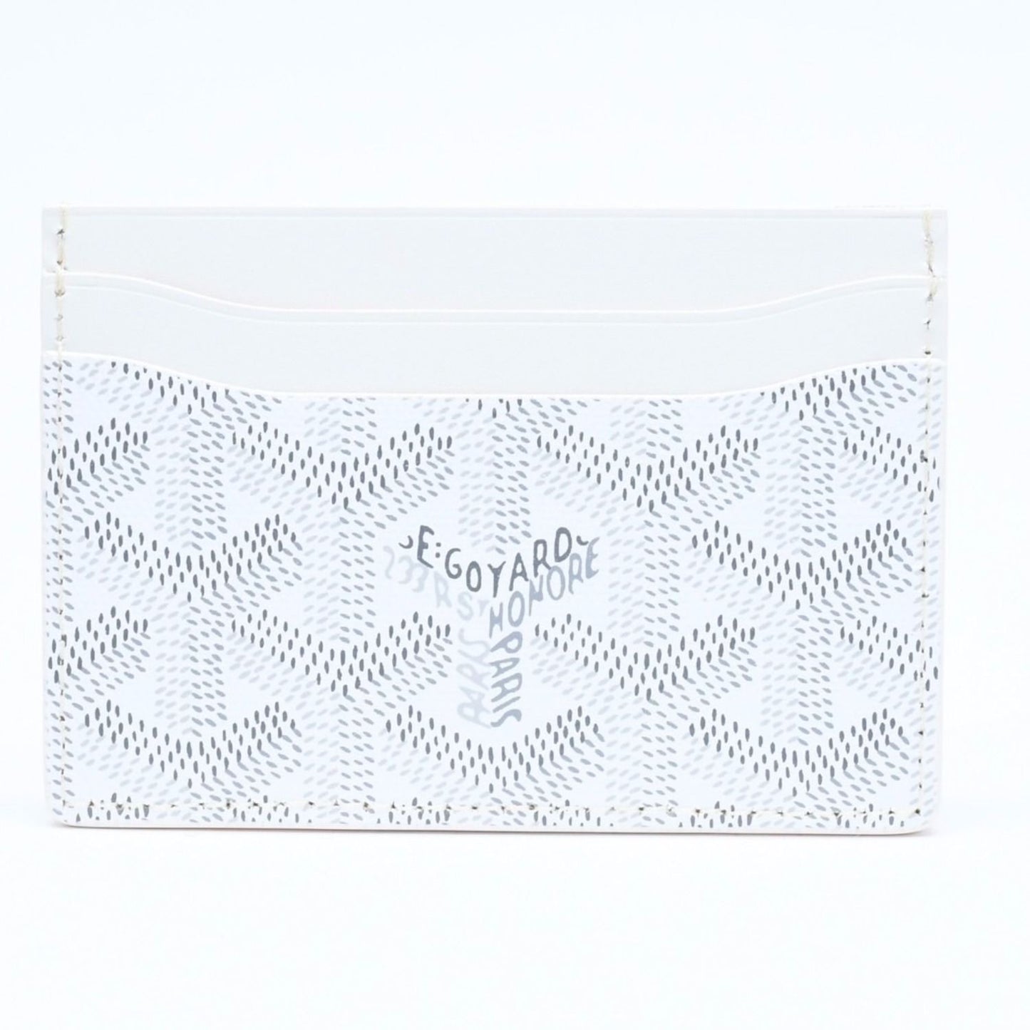 Goyard Saint Sulpice Card Case White Vauzel Calfskin — view 3