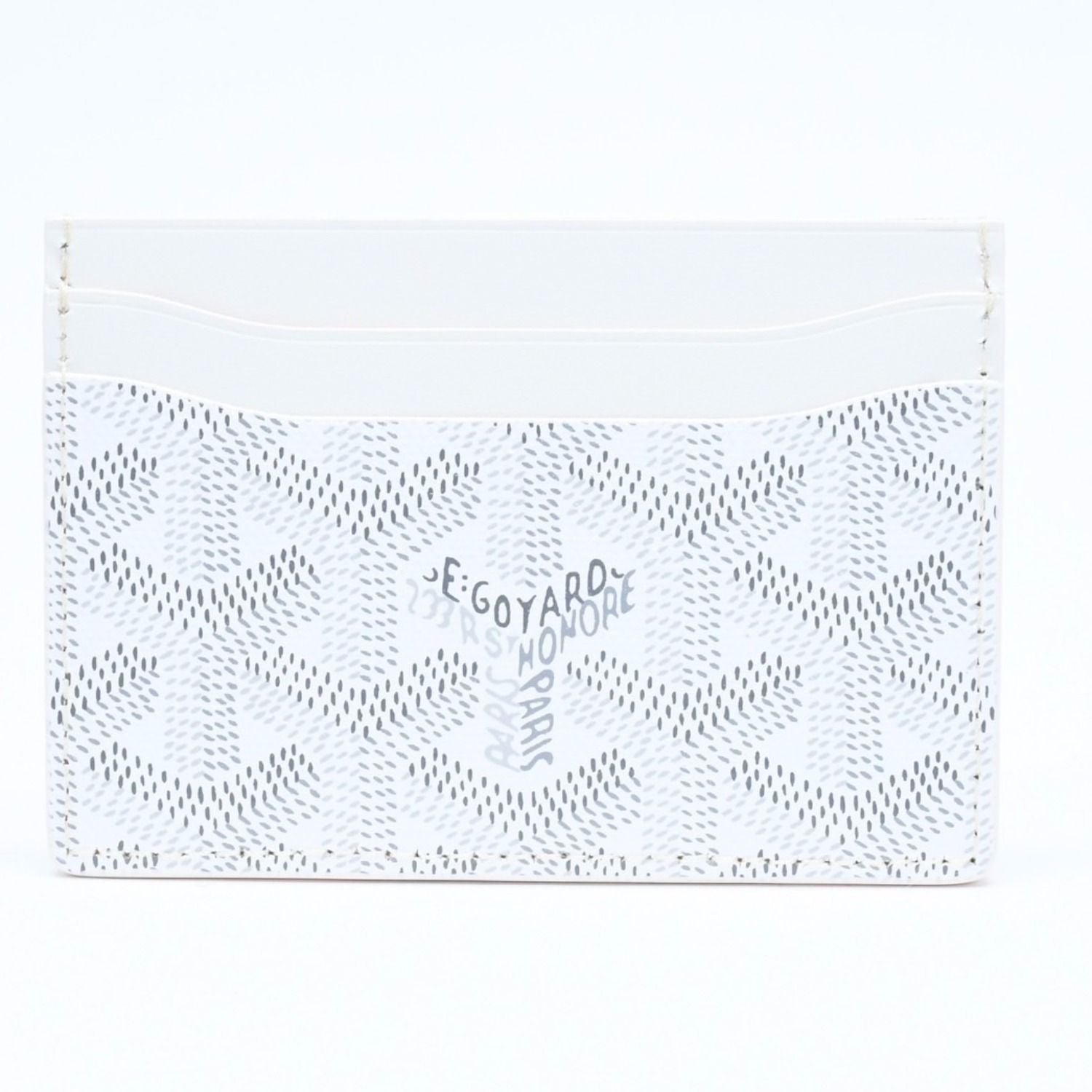 Goyard Saint Sulpice Card Case White Vauzel Calfskin — view 3