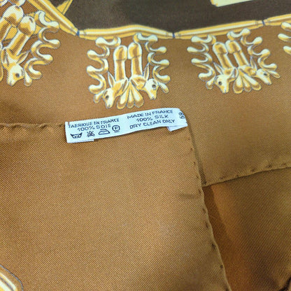 Hermes Carre 90 les Cavaliers Dor Scarf Gold — view 5