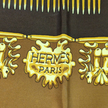 Hermes Carre 90 les Cavaliers Dor Scarf Gold — view 3