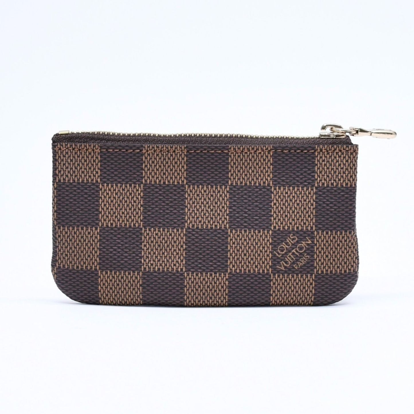 Louis Vuitton Pochette Cles Coin Purse Damier Ebene Brown — view 2
