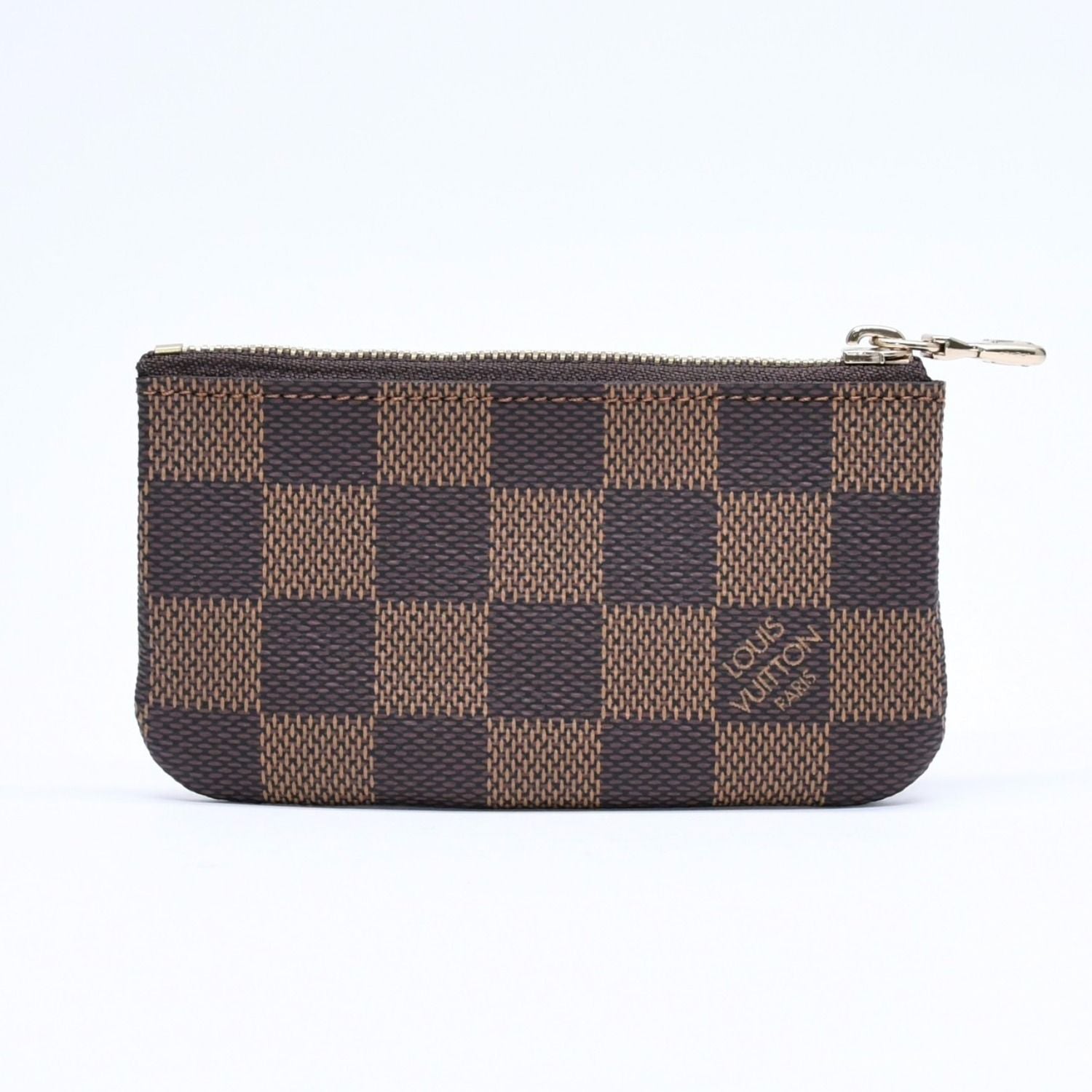 Louis Vuitton Pochette Cles Coin Purse Damier Ebene Brown — view 2