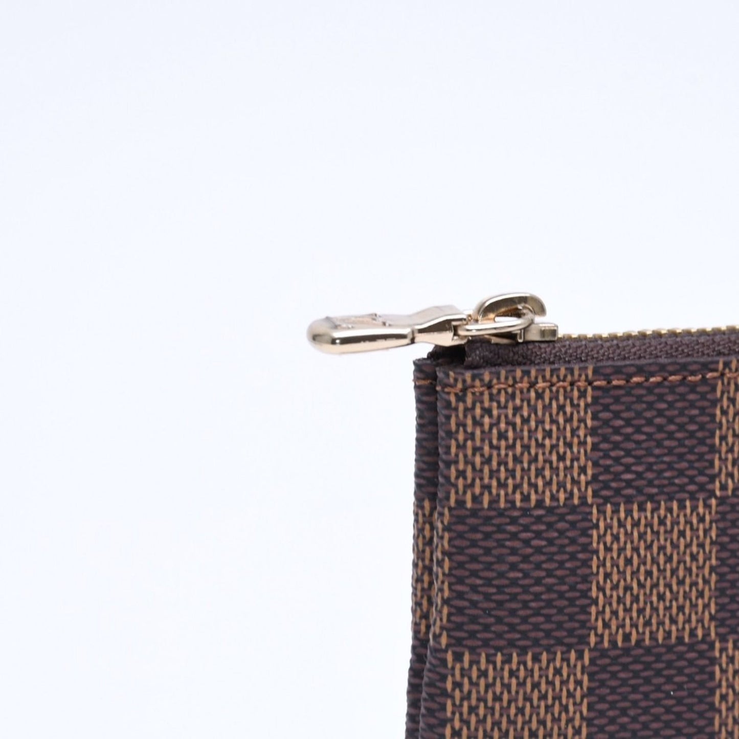 Louis Vuitton Pochette Cles Coin Purse Damier Ebene Brown — view 5