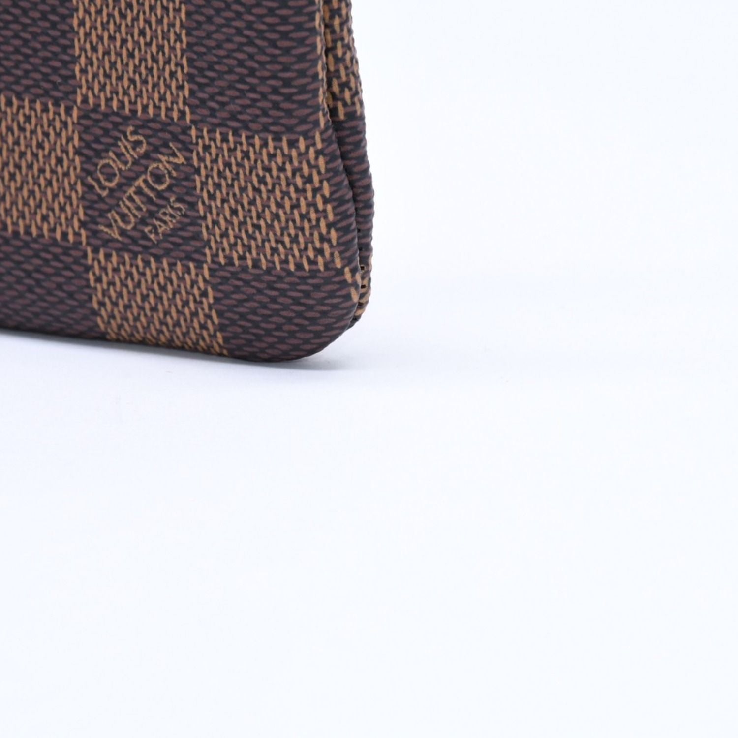 Louis Vuitton Pochette Cles Coin Purse Damier Ebene Brown — view 8