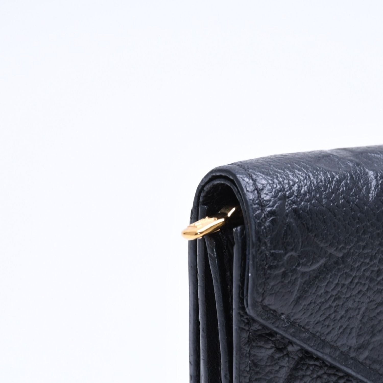 Louis Vuitton Trifold Wallet Portefeuille Zoe Black Gold — view 5