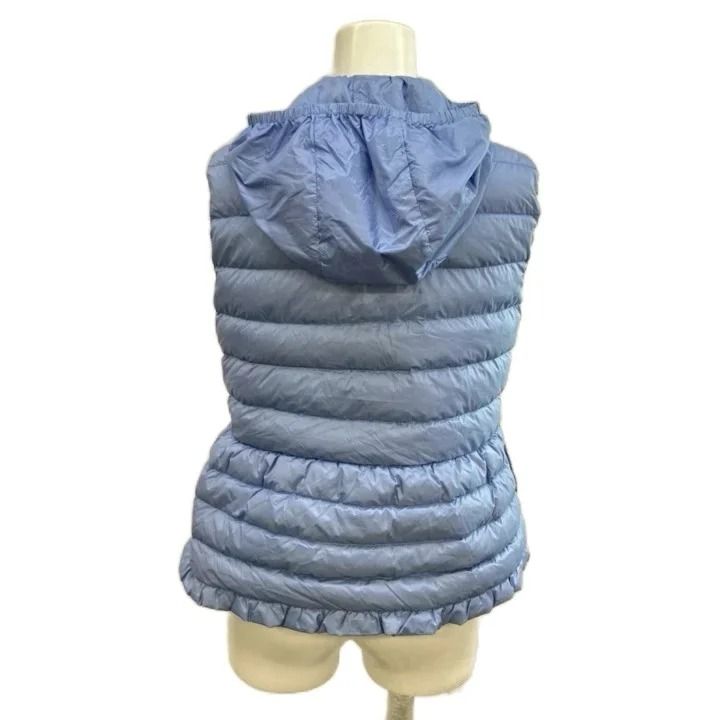 Moncler Cheramette Light Down Vest Children's Blue Hooded Ground 14 — view 2