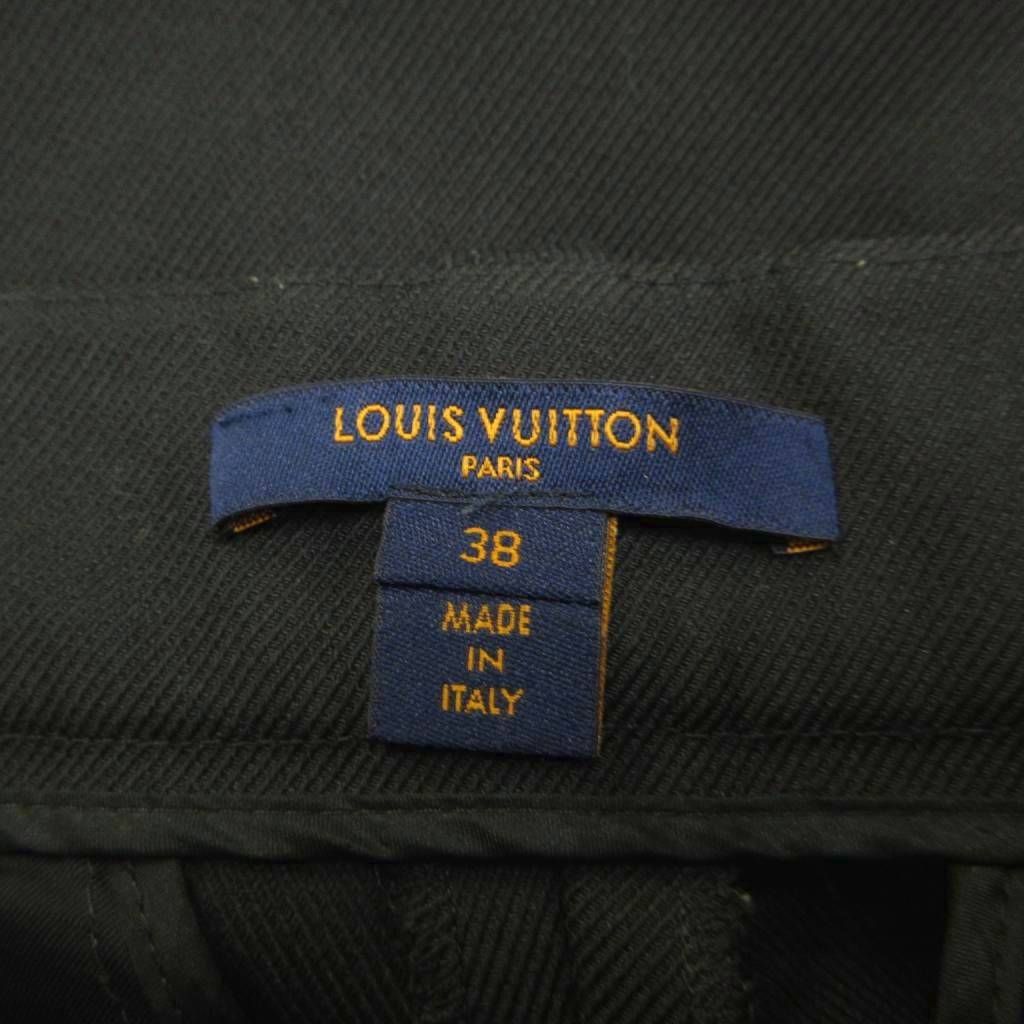 Louis Vuitton Trousers Tapered Pants Black Design Zip Zipper Long YU 38 — view 4