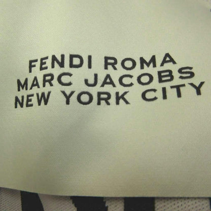 Fendi All Over Print Knit Top Logo White Black Stretch Amds YU Sweater 38 — view 3