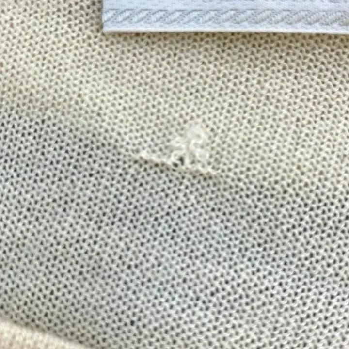 Prada Knit Sweater Border Pattern Boat Neck Three Quarter Sleeve Silk Ivory 38 — view 7
