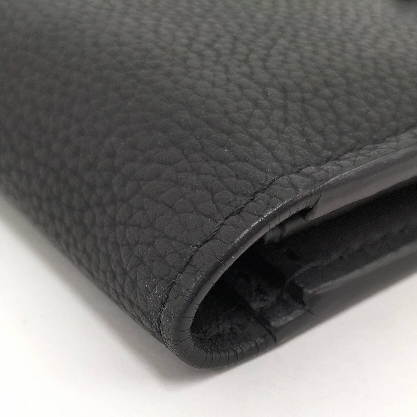 Louis Vuitton Portefeuille Brazza NM Bifold Wallet Aerogram Gray Leather Noir — view 5