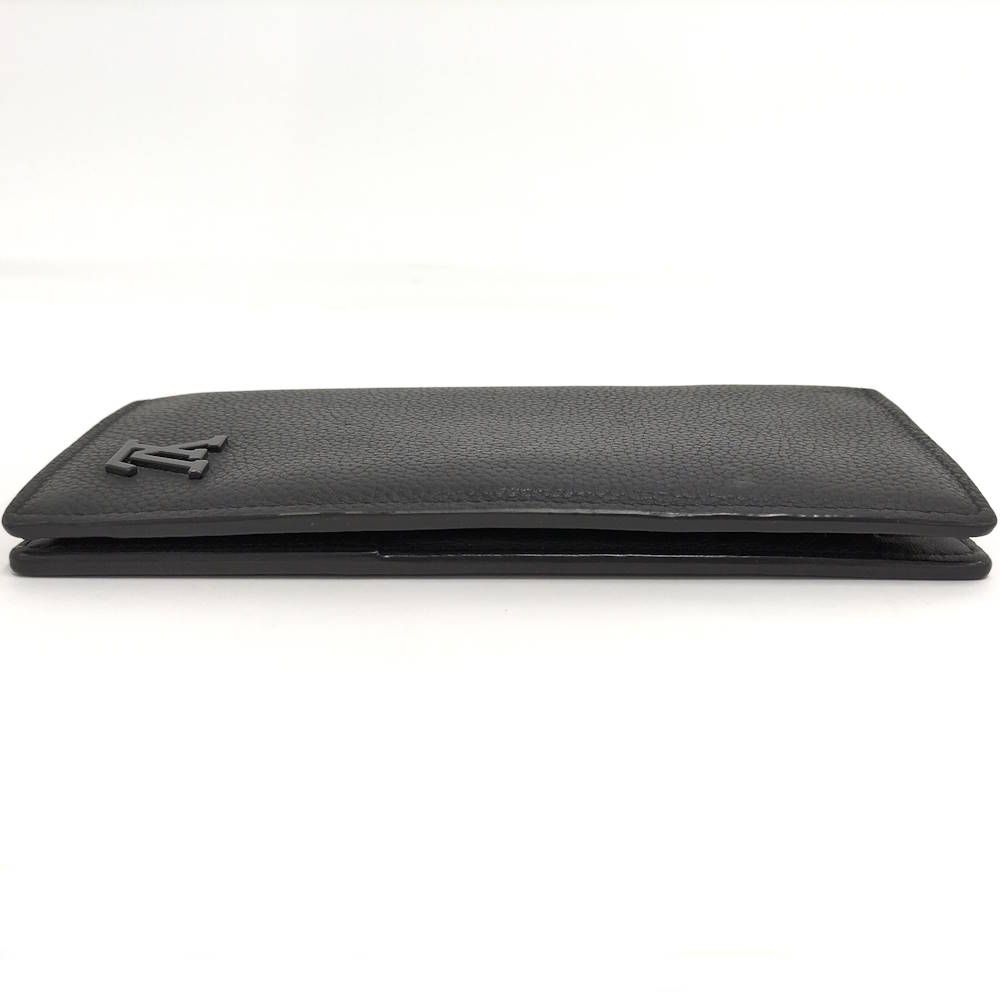 Louis Vuitton Portefeuille Brazza NM Bifold Wallet Aerogram Gray Leather Noir — view 6