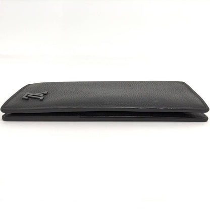 Louis Vuitton Portefeuille Brazza NM Bifold Wallet Aerogram Gray Leather Noir — view 6