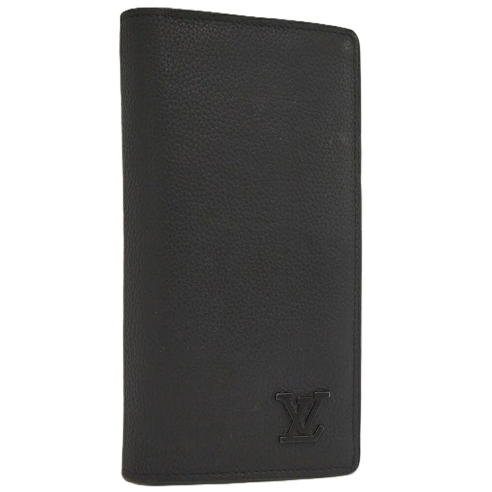 Louis Vuitton Portefeuille Brazza NM Bifold Wallet Aerogram Gray Leather Noir