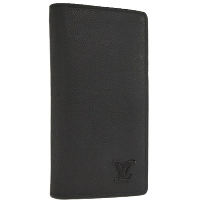Louis Vuitton Portefeuille Brazza NM Bifold Wallet Aerogram Gray Leather Noir