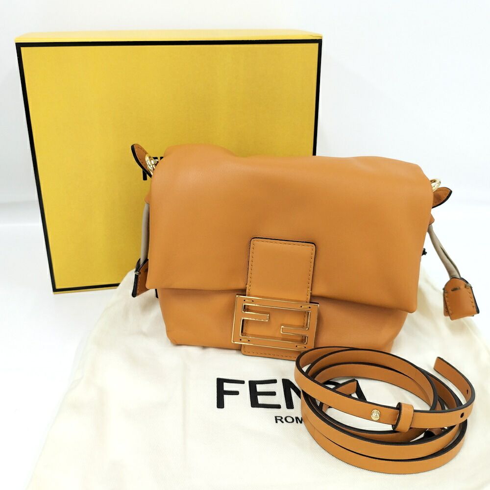 Fendi Mamma Bag 2-Way Bag Leather Camel — view 8