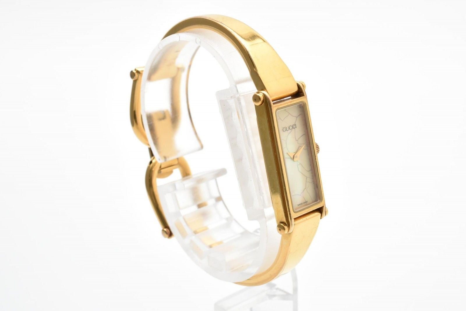 Gucci Quartz Bangle Watch White Shell Styledial Gold — view 6