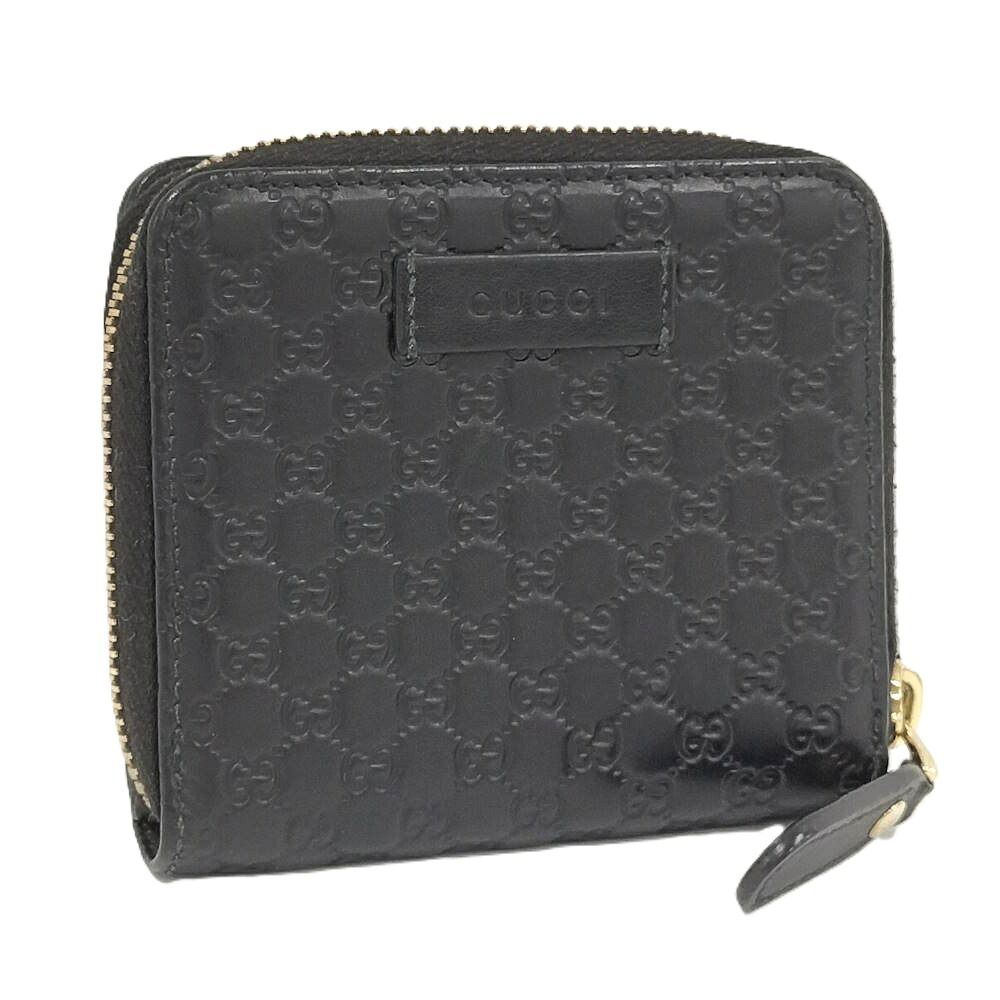 Gucci Bifold Wallet Micro Guccissima Leather Black