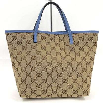 Gucci Tote Bag Papagallo Parrot GG Canvas Leather Brown Blue — view 2